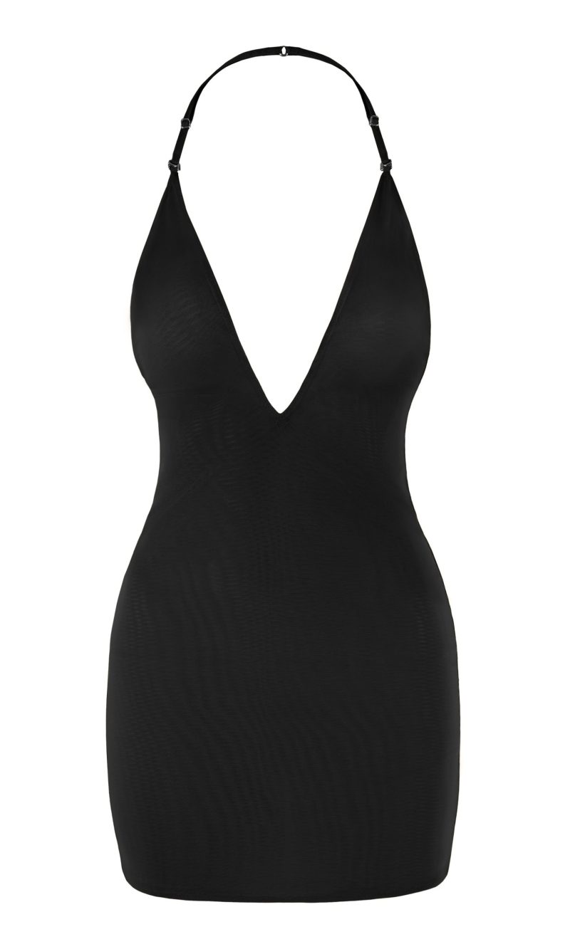 Intimates Soft Mesh Multiway Mini Dress in Black