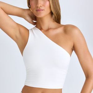 Modal One-Shoulder Top in White