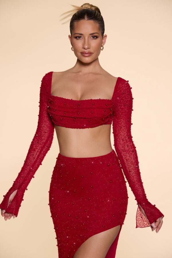 4558_4567_2_La-Desirade-Red-Long-Sleeve-Cowl-Neck-Top-Bordeaux-Red-Thigh-Split-Skirt.jpg