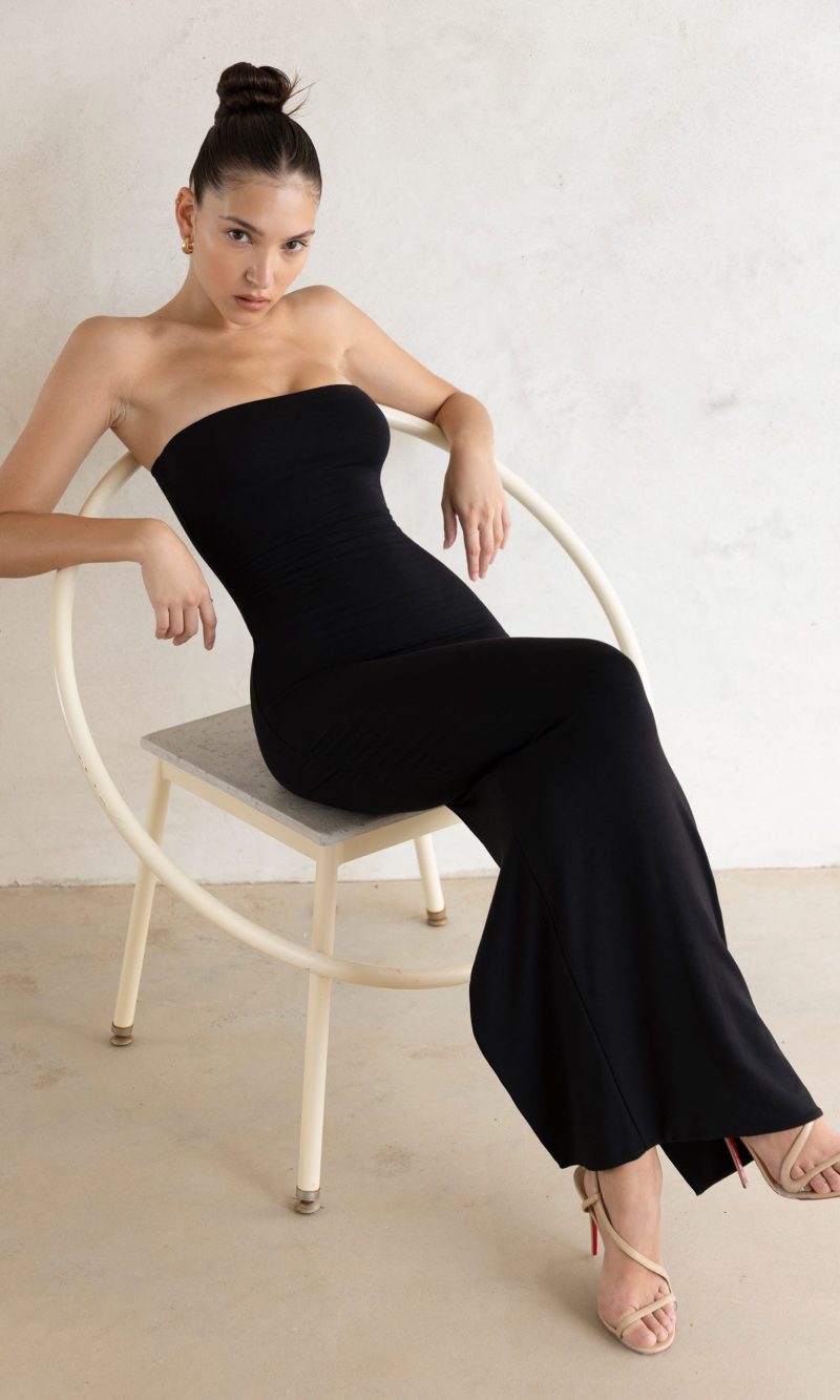 Bandeau Maxi Dress in Black