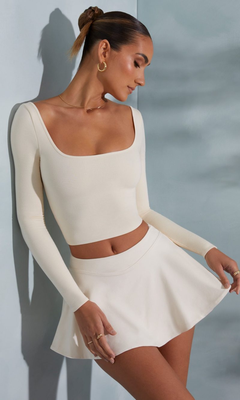 Mini Skort in Ivory