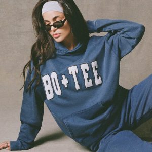Acid Wash Oversized Hoodie in Blue