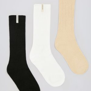 Slouchy Rib Sock Bundle in Neutral