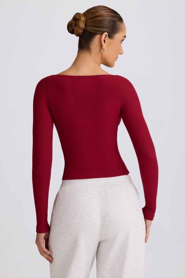 core-sweats-ribbed-modal-ruched-v-neck-top-burgundy_2_25012806348.jpg