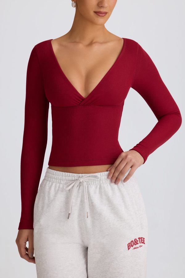core-sweats-ribbed-modal-ruched-v-neck-top-burgundy_5_25012806348.jpg