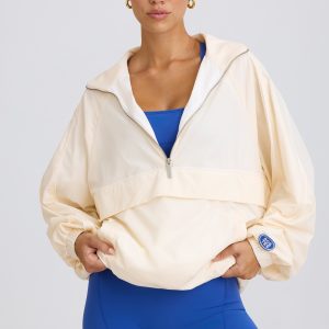 Oversized Track Jacket in White