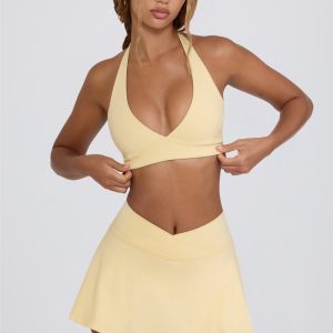 Crossover Mini Skort in Lemon Marl