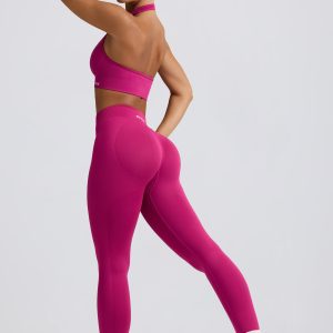 Define Luxe High-Waist Leggings in Berry