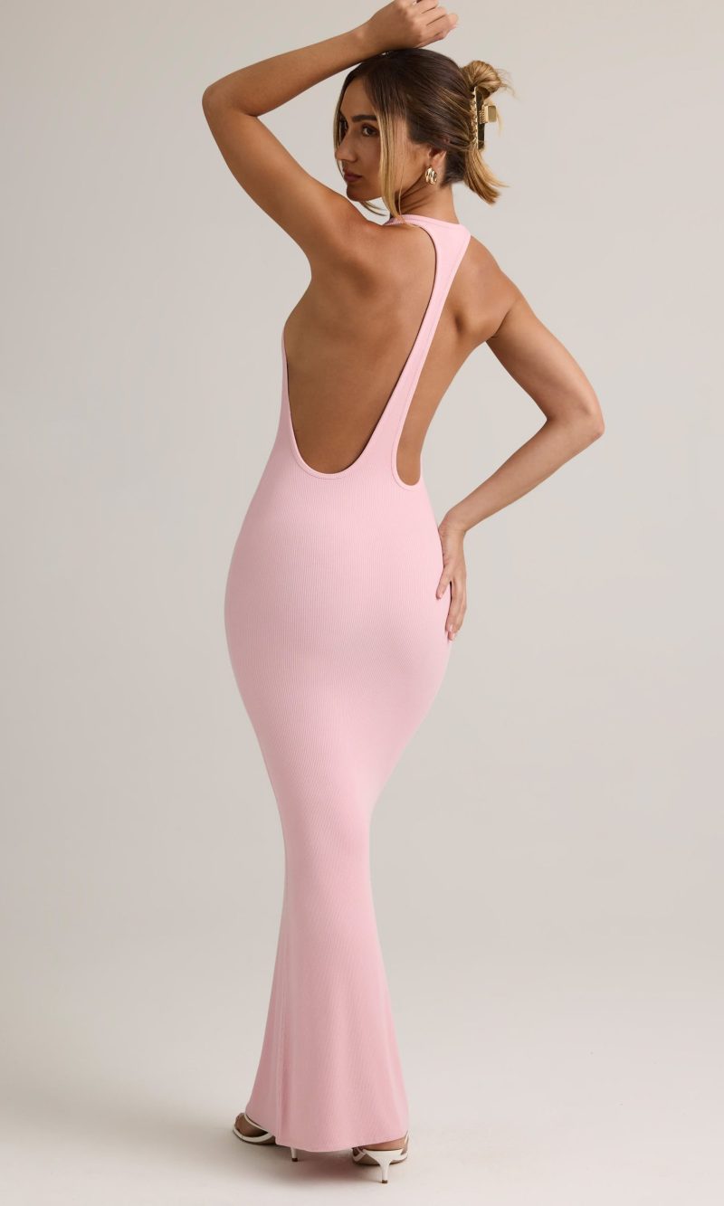 Modal Racerback Maxi Dress in Baby Pink - S