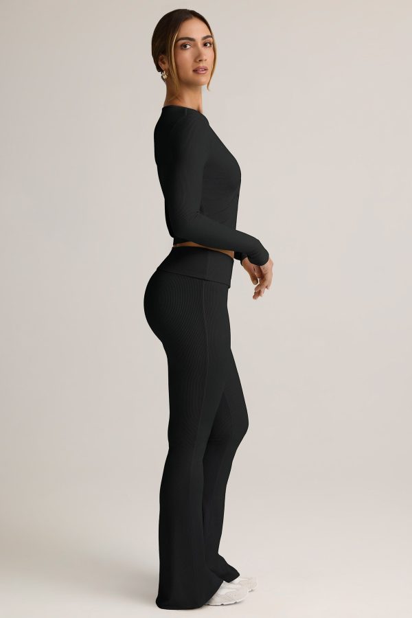 jules-modal-ribbed-foldover-flared-trousers-black_3_25050809222.jpg