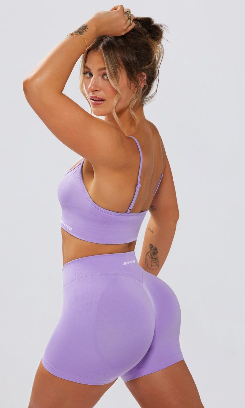 Define Luxe Mini Shorts in Lilac