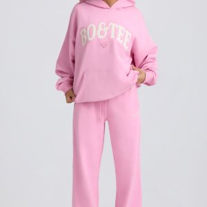 Oversized Hoodie in Baby Pink