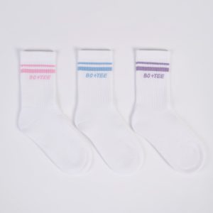 Ribbed Crew Sock Bundle in White