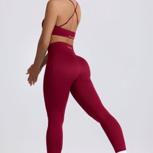 Super Sculpt Seamless High-Waist Leggings in Burgundy