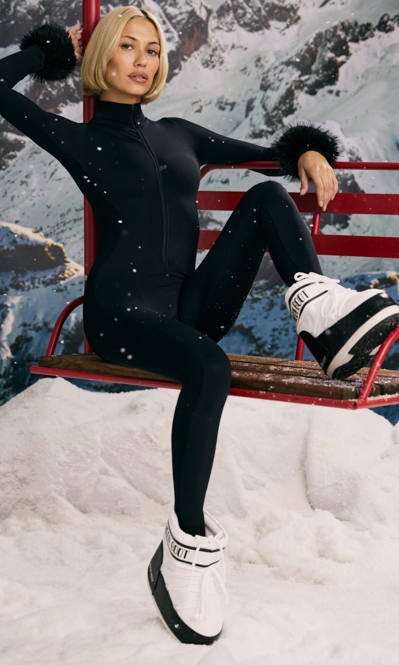 Super Sculpt Seamless Base Layer Jumpsuit in Black