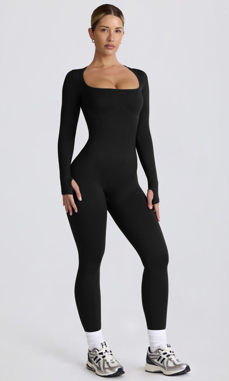 Super Sculpt Seamless Full-Length Jumpsuit in Black