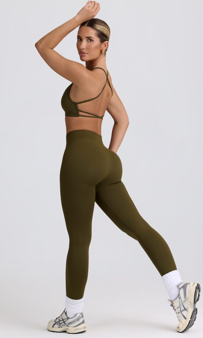 Super Sculpt Seamless High-Waist Leggings in Dark Green