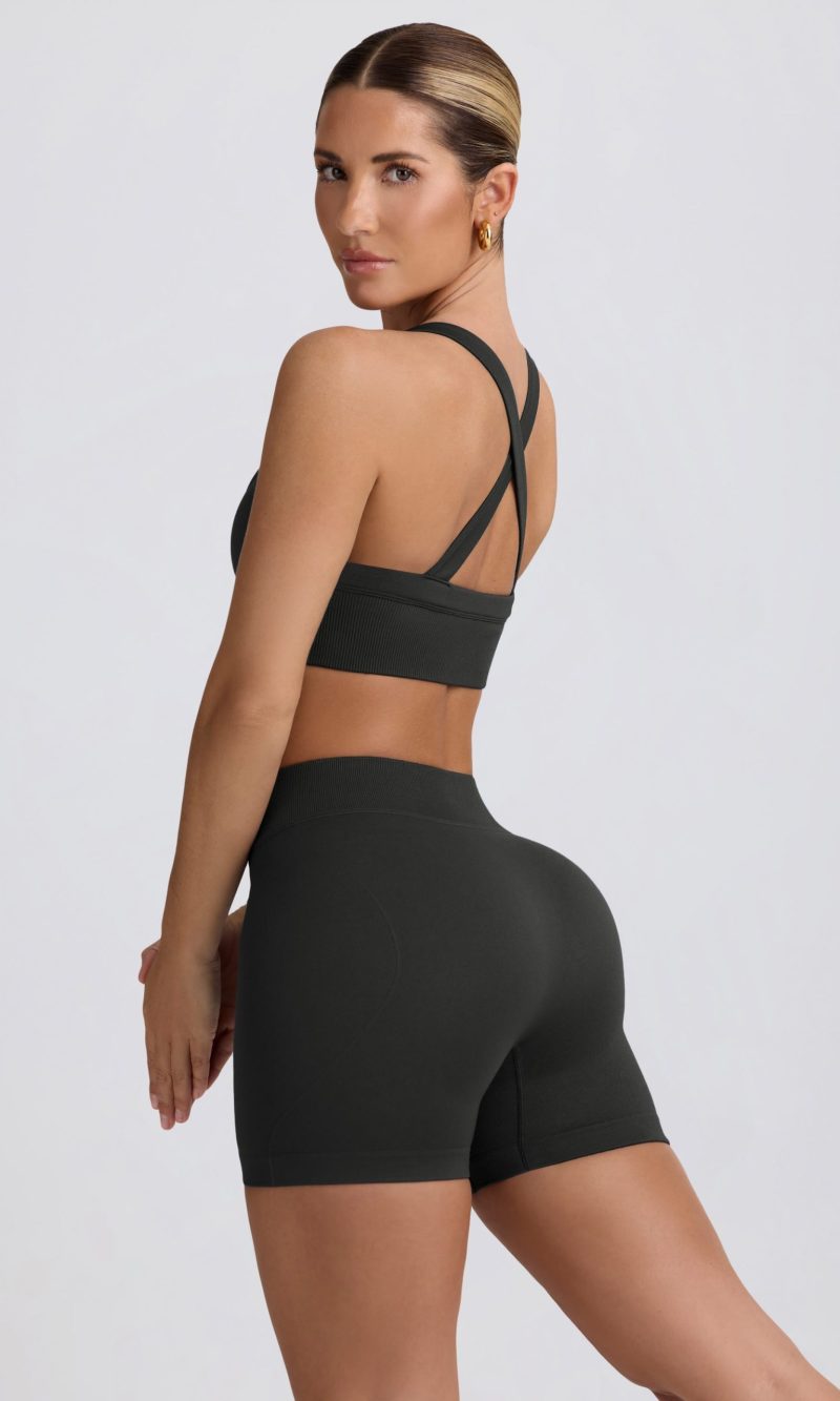 Super Sculpt Seamless Mini Shorts in Ash