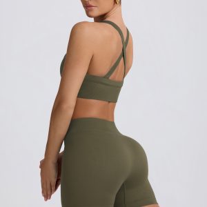 Super Sculpt Seamless Mini Shorts in Light Green